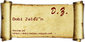 Dobi Zalán névjegykártya